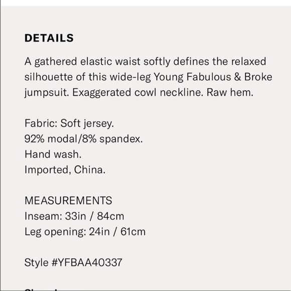 Young Fabulous Broke Black Lisle Wide Leg Jumpsuit - Picture 8 of 8